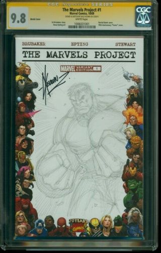 Marvel Project 1 Incredible Hulk Cgc Ss 9.  8 Sketch Of Hulk By Dale Keown Comic