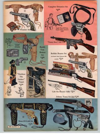 1961 Paper Ad 3 Pg Toy Guns Mattel Shootin Shell Buffalo Hunter Winchester