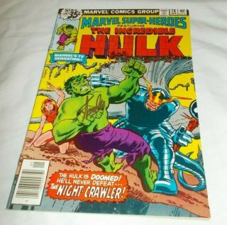 Marvel Heroes Starring The Incredible Hulk 78 Stan Lee Signed 1979