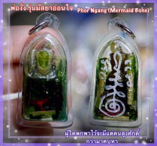 Phor Ngang (mermaid Bone) Phra Arjarn O,  Thai Amulet Attraction Love Charming