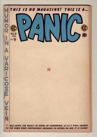 Panic 6 - Jan.  1955 Ec Comics - Phantom Parody - Comic Ad Pages - Vg/fn (5.  0)