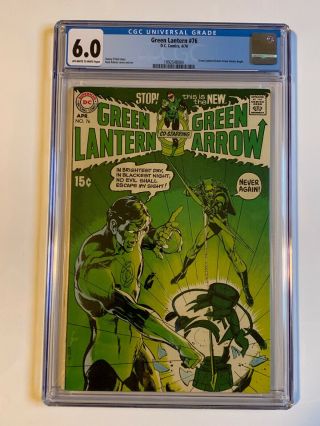 Green Lantern 76 Cgc 6.  0.  Green Lantern/ Green Arrow Stories Begin