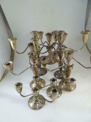 Antique Sterling Silver Weighted Candlestick Candle Holder Candelabra Towle X7