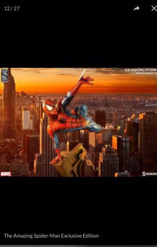 SIDESHOW COLLECTIBLES SPIDERMAN PREMIUM FORMAT EXCLUSIVE VERSION - OUT 2