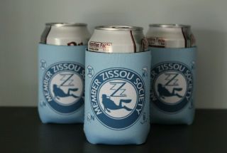 Set Of 3 Member Zissou Society Neoprene Beer Can Holder Life Aquatic Team Steve