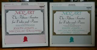 Mozart Sonatas For Violin & Piano Vol.  1 & 2 Szigeti Horszowski Vanguard 6 Lps