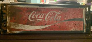 Vintage Metal Coca - Cola Stand Sign