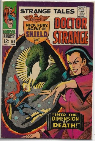 Strange Tales 152 Marvel 1967 Silver Age Comic Vf - /vf (dr.  Strange & Nick Fury)
