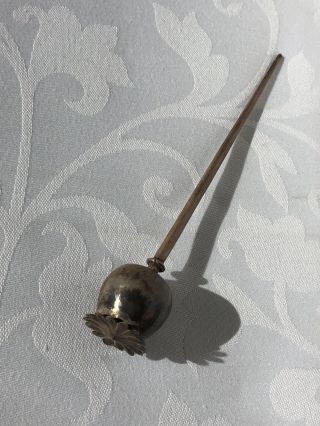One - Antique Hmong Silver Opium Poppy Hairpin