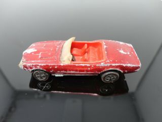 1967 Mattel Hot Wheels Redline Custom Firebird Red & Red Steering Wheel