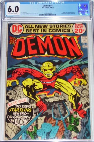 Demon 1 Cgc Graded 6.  0 From Sept 1972 Origin & 1st Appearance Of The Demon