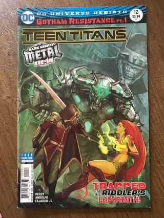 Teen Titans 12 First Appearance Of The Batman Who Laughs Vf/nm