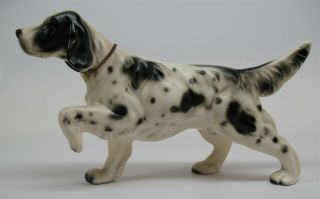 Vtg Large Shafford Ware Japan Hand Painted Porcelain English Setter Pointer Dog