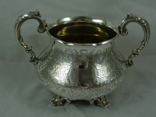 Stunning Victorian Silver Sugar Bowl,  1874,  423gm