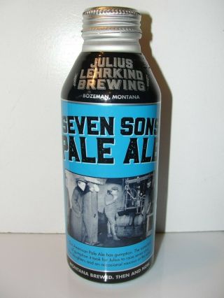 Julius Lehrkind Seven Sons Pale Ale Aluminum 16 Oz Beer Bottle Montana Craft