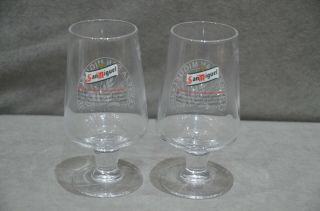 (2) San Miguel Half Pint To Brim Glasses Toughened Glass Ce Stamped M11