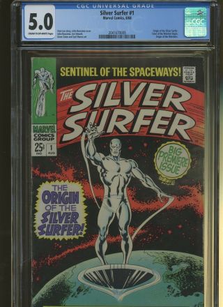 Silver Surfer 1 Cgc 5.  0 | Marvel | Origin Of Silver Surfer.  Origin Of Watchers.