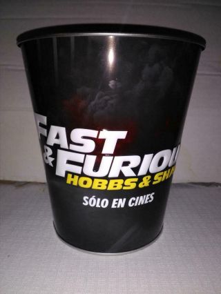 Fast & Furious Hobbs & Shaw Bucket " Stainless Steel " Movie Multicine Ecuador