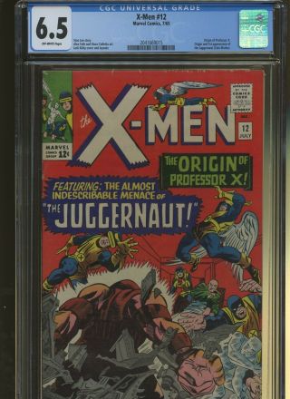 X - Men 12 Cgc 6.  5 | Marvel | Origin Of Professor Xavier.  Origin & 1st Juggernaut.