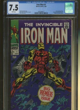 Iron Man 1 Cgc 7.  5 | Marvel 1968 | Iron Man Origin Retold.