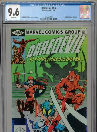 1981 Marvel Daredevil 174 1st Appearance The Hand Cgc 9.  6 White Box5