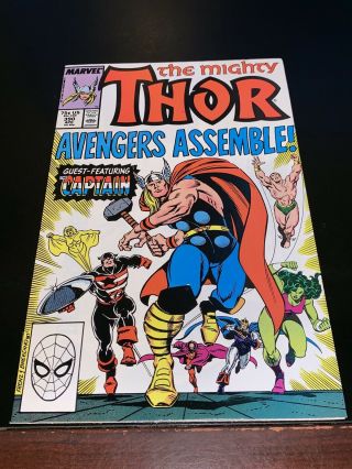 1988 Thor 390 Captain America Lifts Mjolnir In Avengers Endgame Vf,  Very Fine,