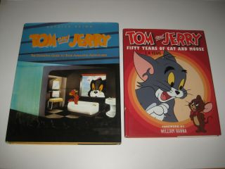 Tom And Jerry - 2 Animation/cel Book Set - Fifty Years Of Cat And Mouse,  Guide - Hc