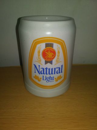 Vintage Natural Light Anheuser Busch Beer Stein Mug.