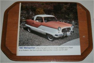 1957 Amc Metropolitan Hardtop Car Plaque