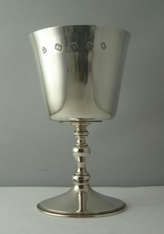 Large Vintage Solid Silver Goblet - 273g - London 1977