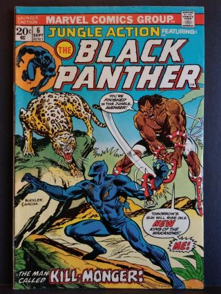 Jungle Action 6 Vf - 7.  5 1st Appearance Killmonger 1st Solo Black Panther Story
