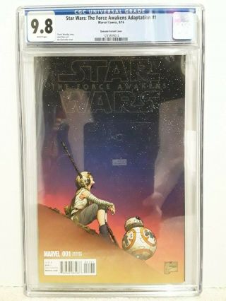 Star Wars The Force Awakens 1 1:100 1st Rey Quesada Color Variant Cgc 9.  8