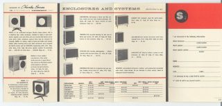 Stephens Tru - Sonic Sales Brochure ' Speakers and Enclosures ' E - 4 E - 3 627 112FR, 2