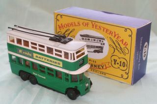 Matchbox Yesteryear Y10 - 5 Diddler Trolley Bus (1931) - Code 3 (d06)