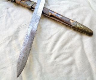1800s ANTIQUE CHINESE JIAN SHORT SWORD DAO FANG no SABRE spear dagger knife 6