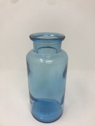 Vintage Wheaton T.  C.  W.  Co.  Cornflower Blue Apothecary Jar Bottle