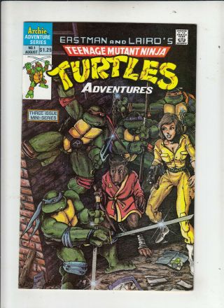 Teenage Mutant Ninja Turtles Adeventures 1 2 3 1988 1.  25 Canadian Price Variant