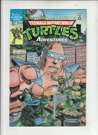 Teenage Mutant Ninja Turtles Adeventures 1 2 3 1988 1.  25 Canadian Price Variant 5