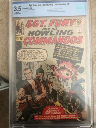 Sgt.  Fury And His Howling Commandos 1 Cbcs 3.  5 Marvel Comics 1963