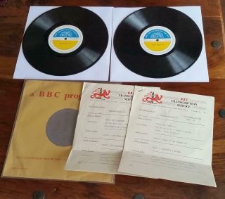 Bbc Transcription Discs 2 X 10 " Sing It Again C1958 Radio Show