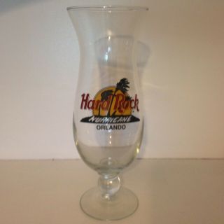 Hard Rock Cafe Orlando Florida Hurricane Cocktail Glass Tall Glass