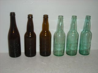 6 Pre - Prohibition Beer Bottles.  " The Home Brewing Co.  ",  Canton,  Ohio.