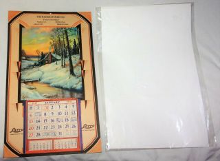 Rare Vintage 1935 The Watson - Stewart Co.  Grove City Pa Feed Larro Wall Calendar&