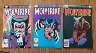 Wolverine Marvel 1st Limited Series (sep 1982) Frank Miller 1 2 3