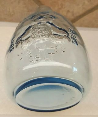 Vintage SHOEI Glass Soda Bottle Smash & Light Embossd Teddy Bear.  6 LT Blue Tint 2