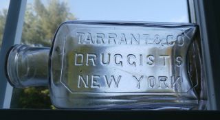 Antique Tarrant & Co Druggists Light Amethyst Medicine Bottle - 1800 