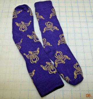 Crown Royal Whisky Purple Gold Socks Advertising Promo Promotional Sock Pair