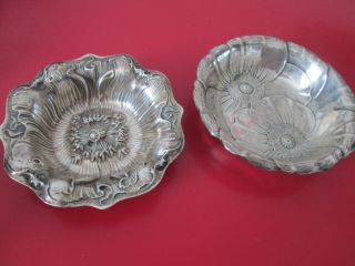 2 Antique Art Nouveau - Sterling - Bowls By Wallace - No Mono Excell 7.  2 Toz