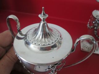 Antique WHITING - STERLING - URN SHAPED CREAM PITCHER & SUGAR BOWL 11.  1 toz 5