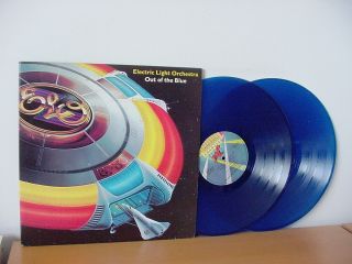 Elo Electric Light Orchestra " Out Of The Blue " Uk Blue Vinyl 2lp (jet Jetdp 400)